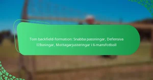 Tom backfield-formation: Snabba passningar, Defensiva läsningar, Mottagarjusteringar i 6-mansfotboll